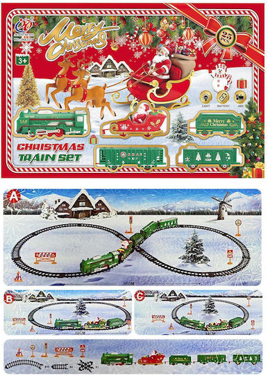 Battery-Powered Christmas Train Floor Model 46x29x4cm Tracks 60cm