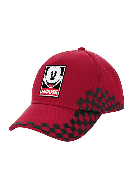 Mickey Mouse Adult Hat Ultimate Red Black Racin...