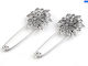 Metal Safety Pin Silver 25x60mm 1pc
