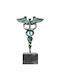 Bronze Statue of Rod of Asclepius