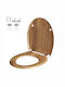 Casaria Bamboo Toilet Seat Gray 37cm