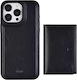 Tuniq Back Cover Plastic / Synthetic Leather Black (iPhone 15 Pro Max)