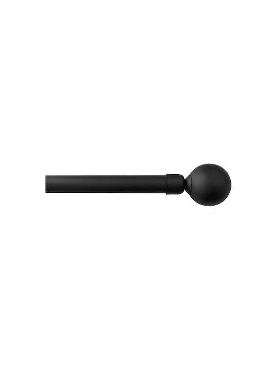 Atmosphera Metallic Curtain Pole Single Φ19mm 120cm Black