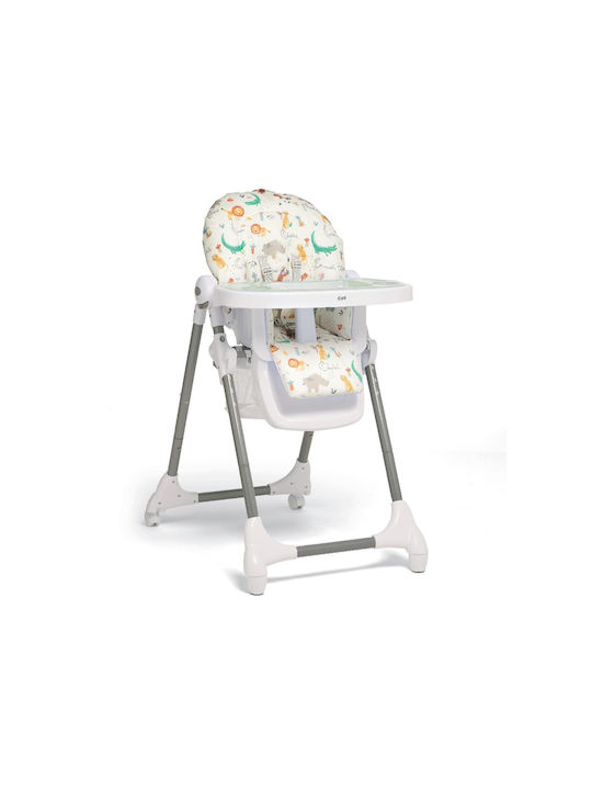 Mamas & Papas Snax Jungle Alphabet Klappbarer Baby Hochstuhl Weiß