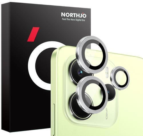 Northjo Camera Protection Metal Frame Silver for the Xiaomi Redmi Note 14 4G