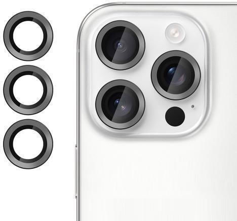 Kalebol Kameraschutz Gehärtetes Glas Black für das iPhone 15 PRO MAX
