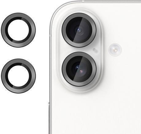 Kalebol Протектор за камера Закалено стъкло Черен за iPhone 16 Plus