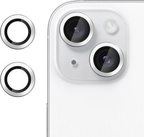 Kalebol Kameraschutz Gehärtetes Glas Silver für das iPhone 13 Mini