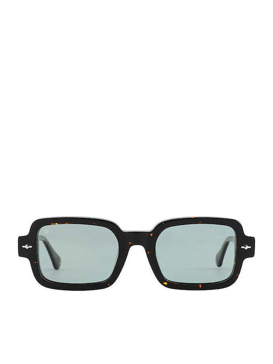 Red Raven Beverly Unisex Sunglasses with Black Plastic Frame and Green Polarized Lens 42753602355359
