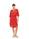 Pink Label Damen Kaftan Strand Red