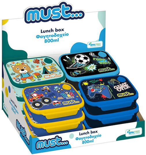 Must Team Recipient pentru copii din plastic Fotbal 0.8lt 4 Designs x x 6buc (Diverse modele/culori)