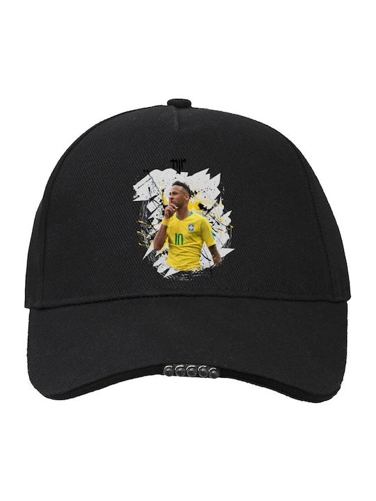 Каскет за работа и активност с LED светлина Neymar Jr, идеален за нощно време и слаба светлина, 100% памук, унисекс за възрастни