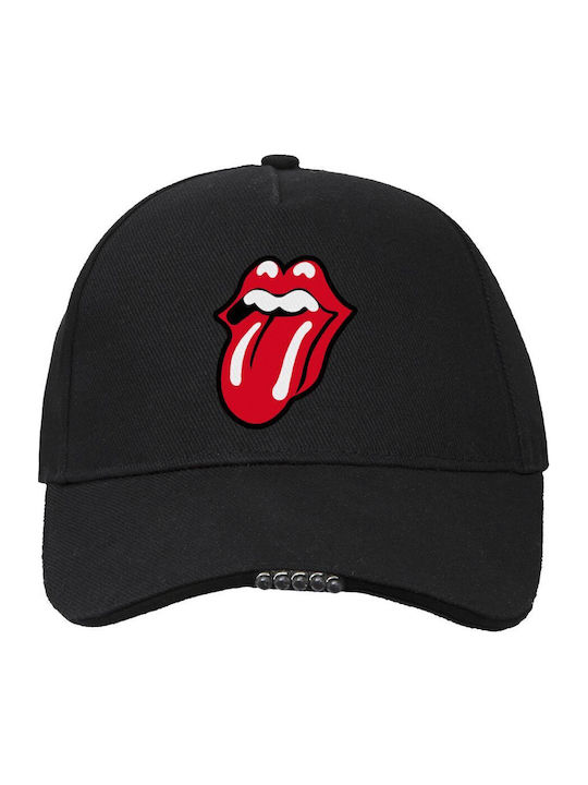 Rolling Stones Kiss Work & Activity Hat with LED Light Ideal for Night & Low Light 100% Cotton Adults Unisex