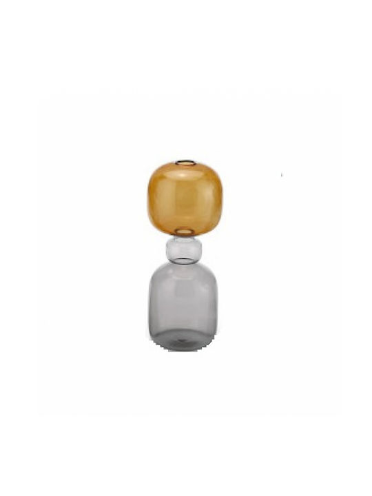 Decorative Glass Vase Multicolored Geometric Designs 11cm X 11cm X 25cm