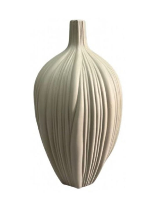 Karvounis Decorative Ceramic Bubble Vase Beige ...