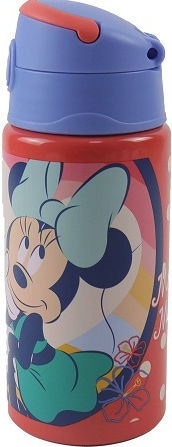 Gim Flip Stainless Steel Kids Water Bottle Minnie with Straw 500ml Various Designs