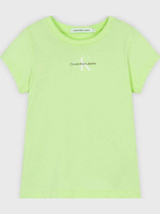 Calvin Klein Παιδικό T-shirt Πράσινο Monogram Top