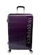 Calvin Klein Valiză De Călătorie Medie Dură Violet Cu 4 Roți Înălțime 68.5 Cm