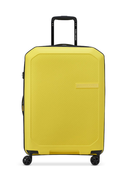 Delsey Anvers Medium Hard Bright Yellow Suitcase with 4 Wheels Height 64.5cm