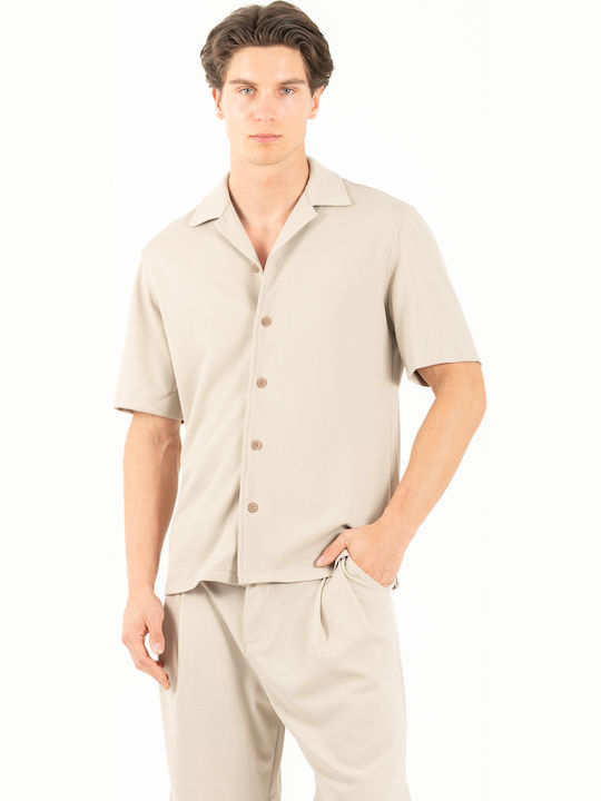 Κοντομάνικο Πουκάμισο Beige