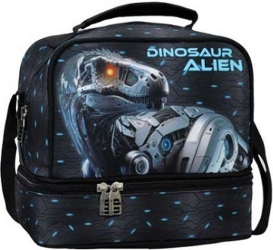 Back Me Up School Insulated Food Case 4.5lt Multicolour Dinosaurs 20 x 15 x 21cm Dinosaur Alien