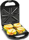 Extralink Sandwich Maker pentru for 2 Sandwiches Sandvișuri 1400W Neagră