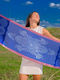 Kalfas Luxury Silk Women's Silk Scarf Blue