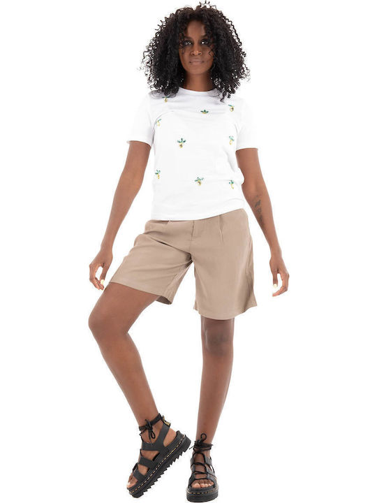 Only Femei Pantaloni scurți Light Brown