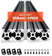 Vevor 4pcs 1200mm T Slot 2020 Ανοδιωμένη Γραμμική Ράγα Αλουμινίου 2020oblxc4jz2rfao001v0
