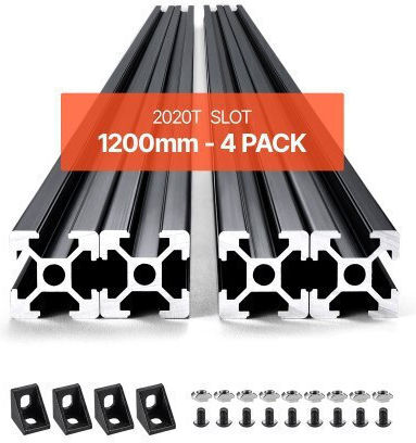 Vevor 4pcs 1200mm T Slot 2020 Ανοδιωμένη Γραμμική Ράγα Αλουμινίου 2020oblxc4jz2rfao001v0