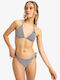 Gingham Bikini Triunghi cu burete Anthracite