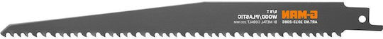 G-man Reciprocating Saw Blade for Plastic-Wood 1013-3085gm 30cm 5-8t 5 Pieces 08645