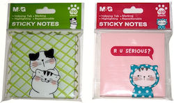 Αυτοκόλλητα Post It Cats 100χαρτάκια/7.6x7.6 M&g