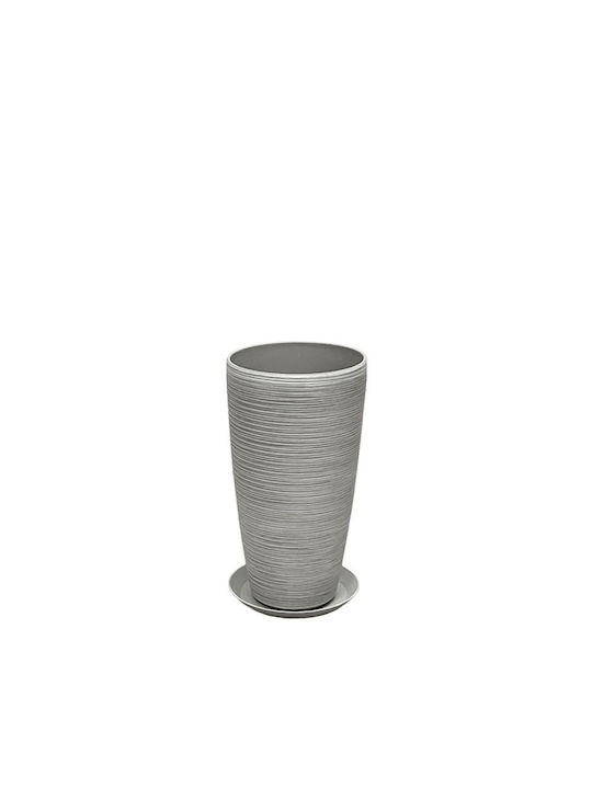 Marhome Ghiveci din piatra Gri 23x23x42εκ.