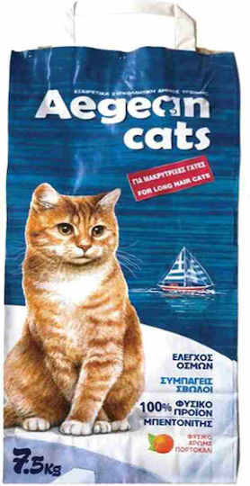 Aegean Cats Bentonit Katzenstreu Grobkrnig mit Duft Orange 7.5kg | Skroutz  Germany
