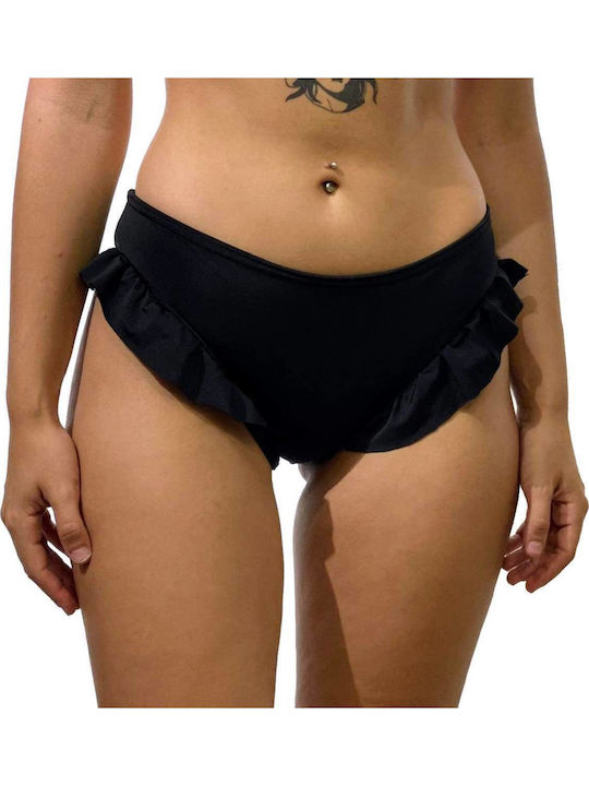 Bikini Slip Hohe Taille Total Black