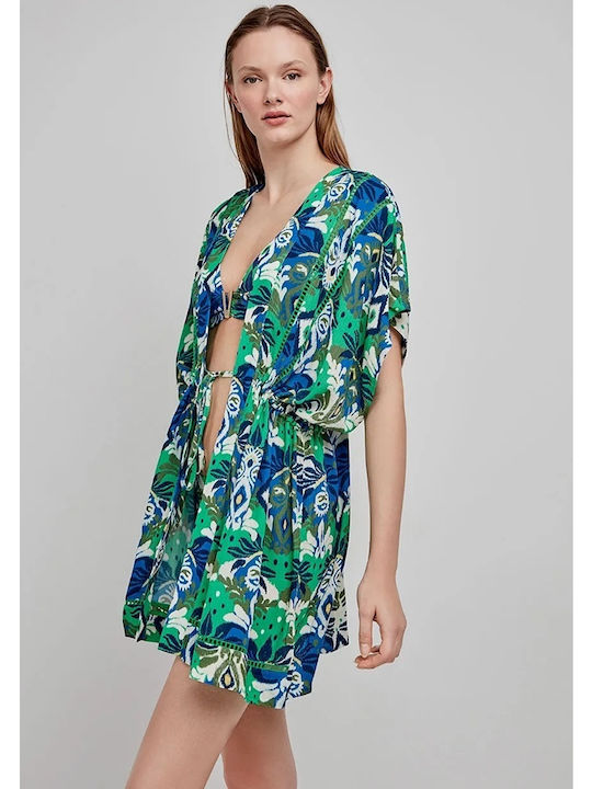 Gisela Women's Mini Caftan Beachwear Blue