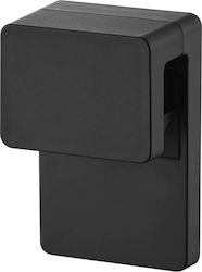 Set de 2 cleme Yamazaki pentru periuță și pastă de dinți, montate pe perete, negru, Tower 4x2.7x6