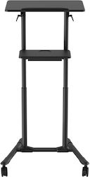 Gembird Mobile Lecture Desk Caster Wheels Black