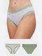 Βαμβακερά Γυναικεία Slip 2Pack Khaki