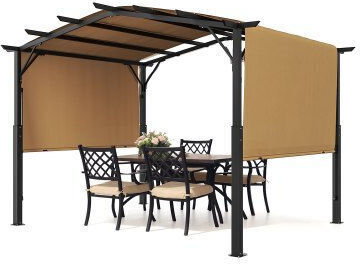 Πέργκολα Κήπου από Μέταλλο 304.8x304.8x254cm Μπεζ GXLPL10FTW10QWXVZV0 Πέργκολα Κήπου από Μέταλλο 304.8x304.8x254cm Μπεζ GXLPL10FTW10QWXVZV0