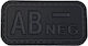 Blood Type Small Black-Grey PVC 3D Patch Blood Type AB