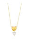 Breeze Colier cu design Inima Placat cu aur cu Zirconiu