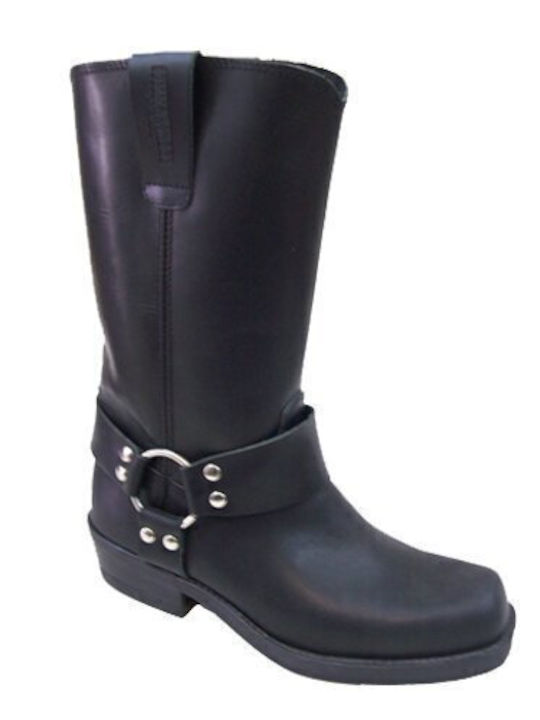 Leather Black Men's Boots