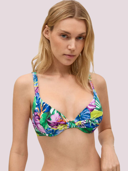 Bikini Σουτιέν C Cup με Ενίσχυση Floral Tropical
