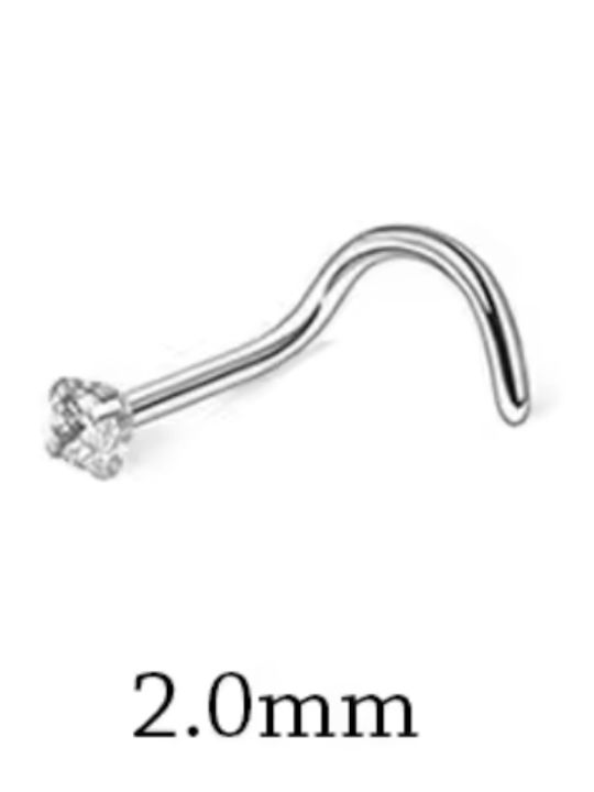 Amalfi Accessories Пиърсинг Обеца За Нос От Стомана Сребърна