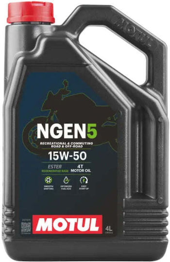 Motul Ngen 5 Motorcycle Oil for Four-Stroke Engines 15W-50 4lt