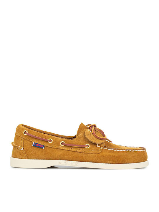 Sebago Portland Men's Suede Boat Shoes Curry