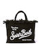 MC2 Vanity Beach Bag Made of Black Canvas