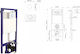 Built-in Metallic Low Pressure Rectangular Toilet Flush Tank White